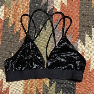 PINK Black Velvet Bralette